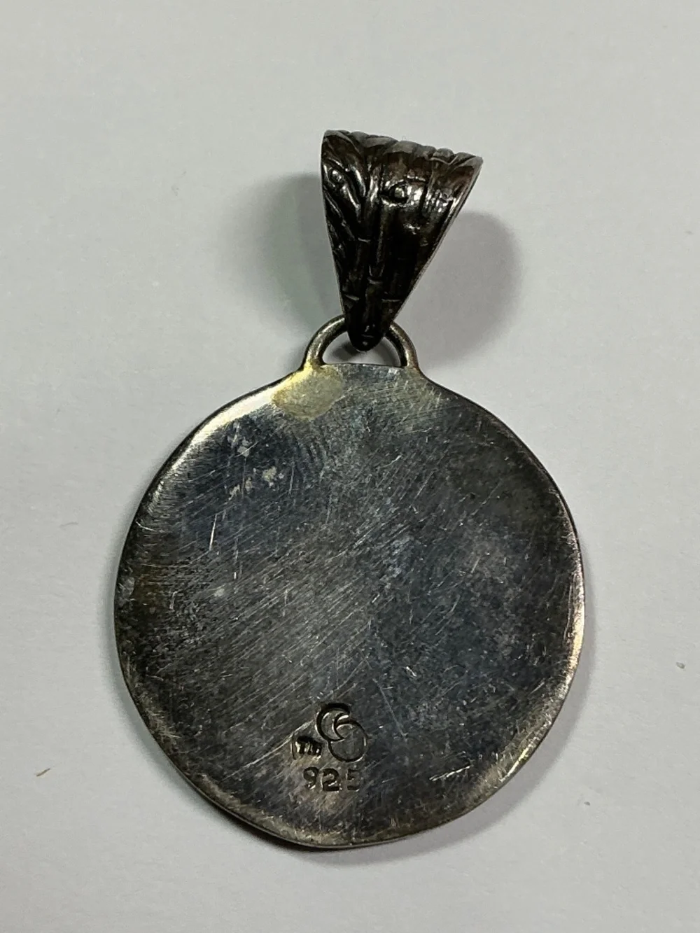 Sterling Silver Chinese Year Of The Ox 🐂 Pendant. 1 and 1/8 inch diameter